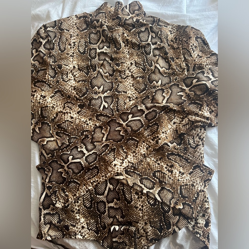 Naked Wardrobe Snake Print Bodysuit